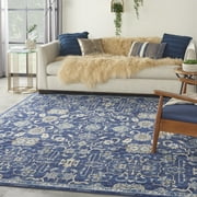 Nourison Grafix Persian Bordered Navy Area Rug