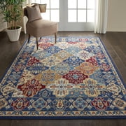 Nourison Grafix Persian Multicolor 53 x 73 Area Rug, 5x7
