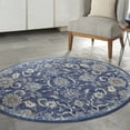 thumbnail image 1 of Nourison Grafix Persian Navy 5'3" ROUND Area Rug, (5 Round), 1 of 9