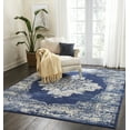 thumbnail image 1 of Nourison Grafix Persian Navy Blue 7' x 10' Area Rug, (7x10), 1 of 9
