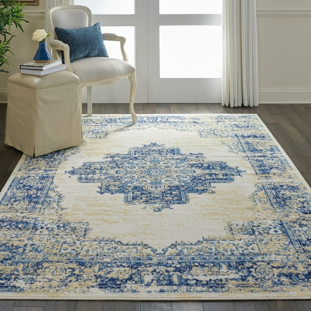 Nourison Grafix Persian White 6' x 9' Area Rug, (6x9)