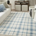 thumbnail image 1 of Nourison Grafix Plaid Ivory Blue 7'10" x 9'10" Area Rug (8x10), 1 of 8