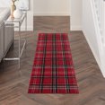 thumbnail image 1 of Nourison Grafix Plaid Red 2' x 6'Area Rug (2x6), 1 of 8