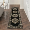 thumbnail image 1 of Nourison Grafix Transitional Black 2'3" x 12' Area Rug, (2x12), 1 of 7