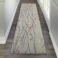 thumbnail image 1 of Nourison Grafix Transitional Botanical Grey 2'3" x 7'6" Area Rug, (8' Runner), 1 of 7