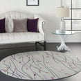 thumbnail image 1 of Nourison Grafix Transitional Botanical Grey 5'3" x ROUND Area Rug, (5' Round), 1 of 8
