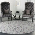 thumbnail image 1 of Nourison Grafix Transitional Botanical Grey 8' x ROUND Area Rug, (8' Round), 1 of 8