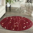 thumbnail image 1 of Nourison Grafix Transitional Botanical Red 4' x ROUND Area Rug, (4' Round), 1 of 8