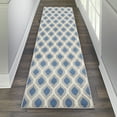 thumbnail image 1 of Nourison Grafix Trellis Blue 2'3" x 7'6" Area Rug, (2x8), 1 of 7
