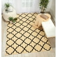 thumbnail image 1 of Nourison Grafix Trellis Cream/Black 5'3" x 7'3" Area Rug, (5x7), 1 of 6