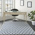 thumbnail image 1 of Nourison Grafix Trellis White/Navy 5'3" x 7'3" Area Rug, (5x7), 1 of 8