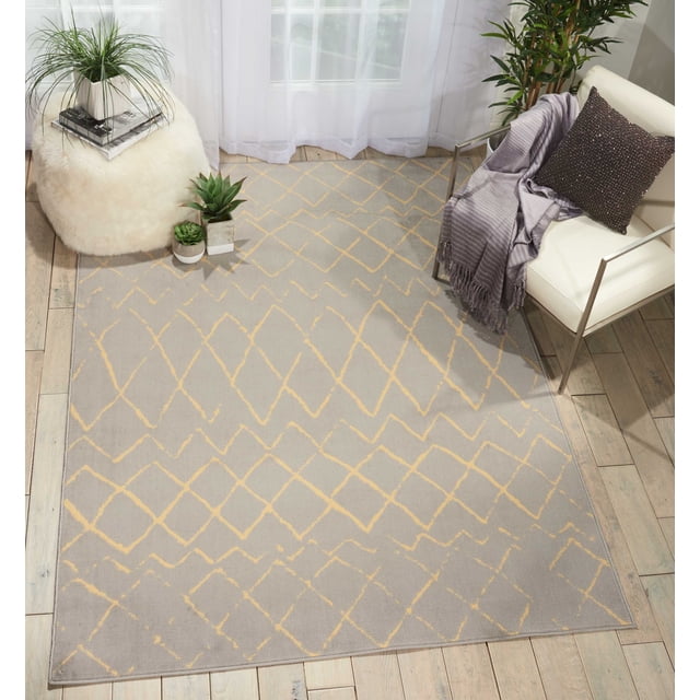 Nourison Grafix Tribal Grey 5'3