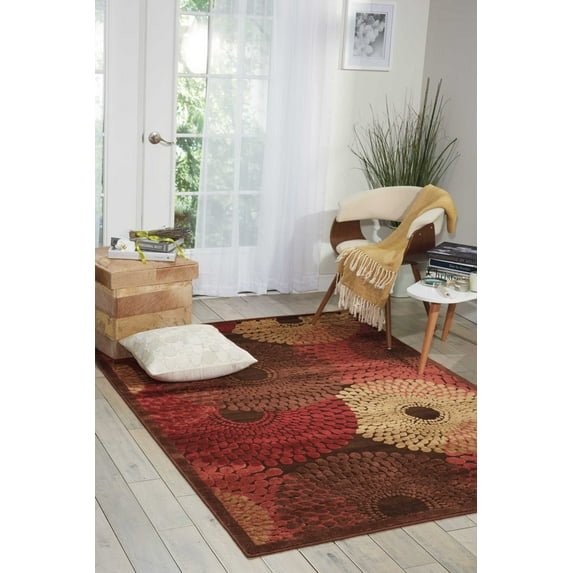 Nourison Graphic Illusions 2'3" x 3'9" Brown Geometric Indoor Rug