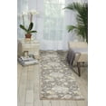thumbnail image 1 of Nourison Graphic Illusions 2'3" x 8' Grey Botanical Indoor Rug, 1 of 5