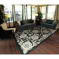 thumbnail image 1 of Nourison Graphic Illusions 7'9" x 10'10" Black Botanical Indoor Rug, 1 of 5