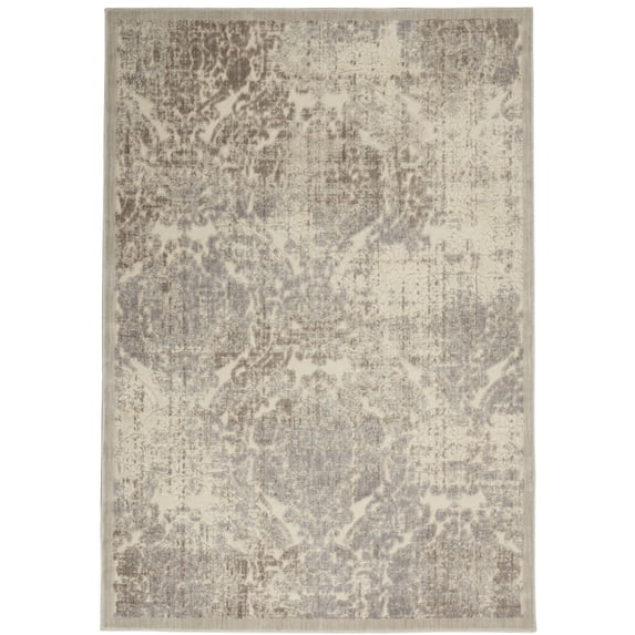 Nourison Graphic Illusions Ivory Area Rug GIL09 3'6" x 5'6"