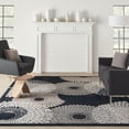 thumbnail image 1 of Nourison Graphic Illusions Geometric Black 7'9" x 10'10" Area Rug, (8 x 11), 1 of 8