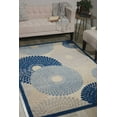 thumbnail image 1 of Nourison Graphic Illusions Geometric Ivory/Blue 7'9" x 10'10" Area Rug, (8 x 11), 1 of 6