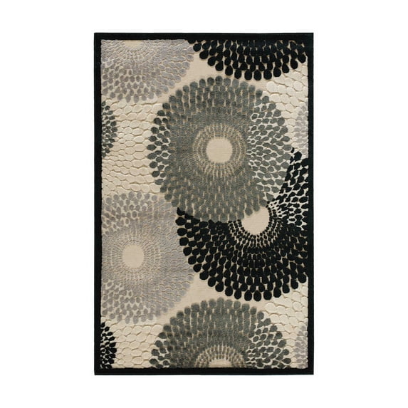 Nourison Graphic Illusions GIL04 Parchment Area Rug 3'6" x 5'6"