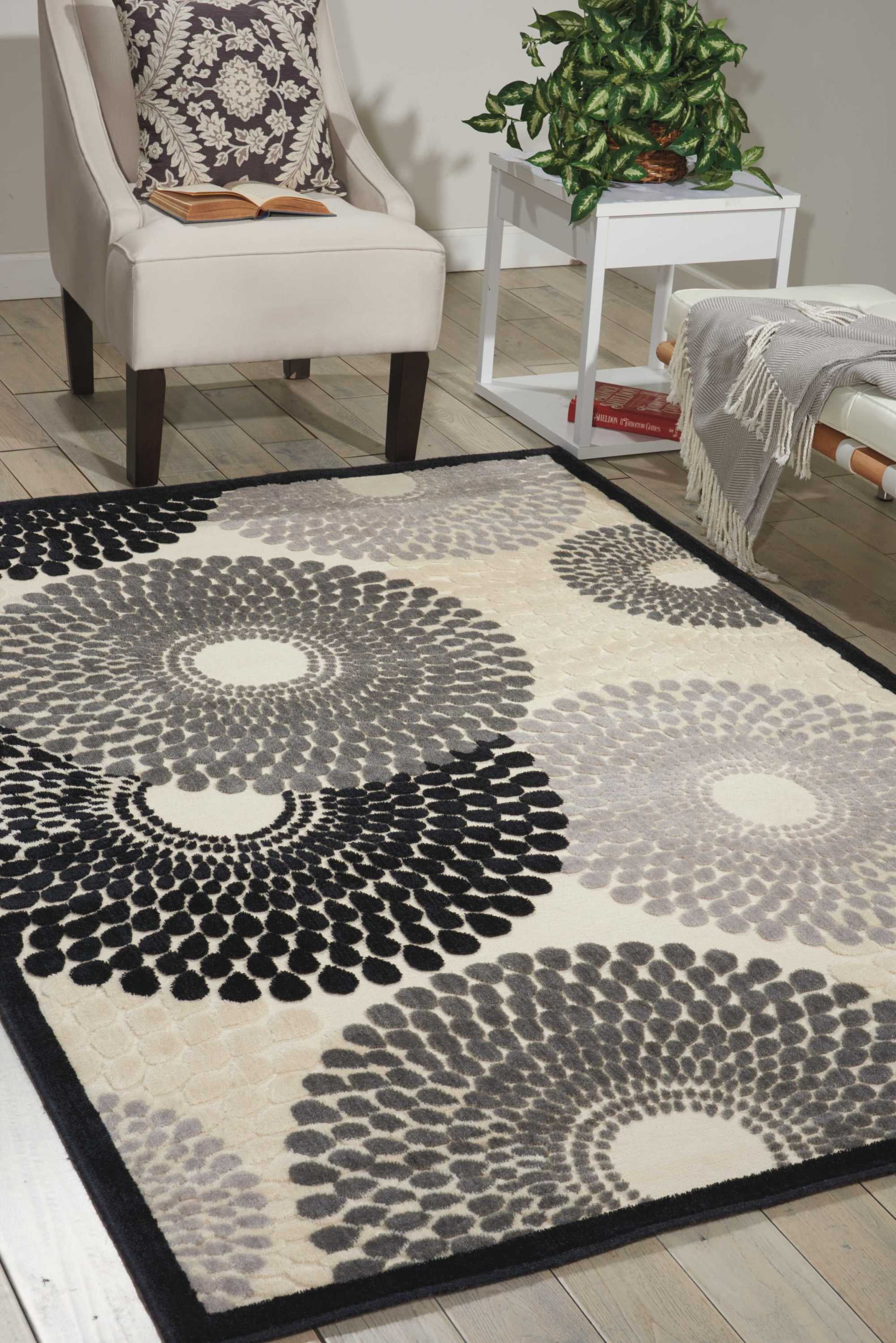 Nourison Graphic Illusions Geometric Parchment 3'6