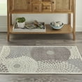 thumbnail image 1 of Nourison Graphic Illusions Modern Geometric Grey 2'3" x 3'9" Area Rug, (2' x 4'), 1 of 9