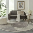 thumbnail image 1 of Nourison Graphic Illusions Modern Geometric Grey 7'9" x ROUND Area Rug, (8' Round), 1 of 9