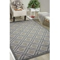 thumbnail image 1 of Nourison Graphic Illusions Plaid Grey 7'9" x 10'10" Area Rug, (8 x 11), 1 of 5