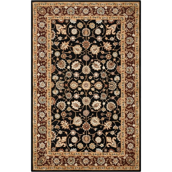 Nourison Hand-tufted Area Rug 3'9" x 5'9" Contains Latex Nature 0.51 - 0.75 inch 3' x 5' Indoor,Handmade Burgundy Rectangle
