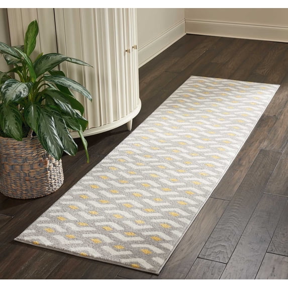 Nourison Harper DS300 Grey Area Rug 2'2" x 7'6"