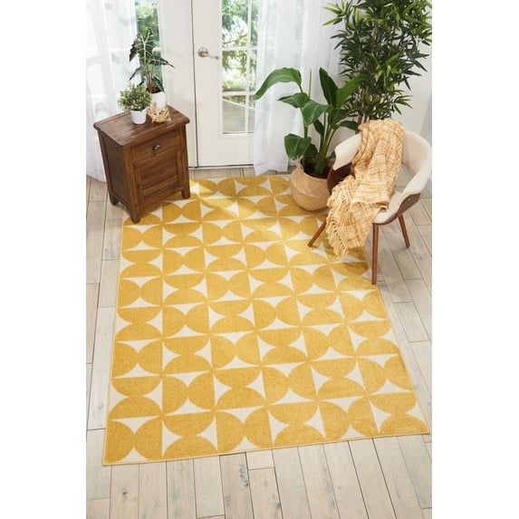 Nourison Harper DS301 Yellow Area Rug 4' x 6'