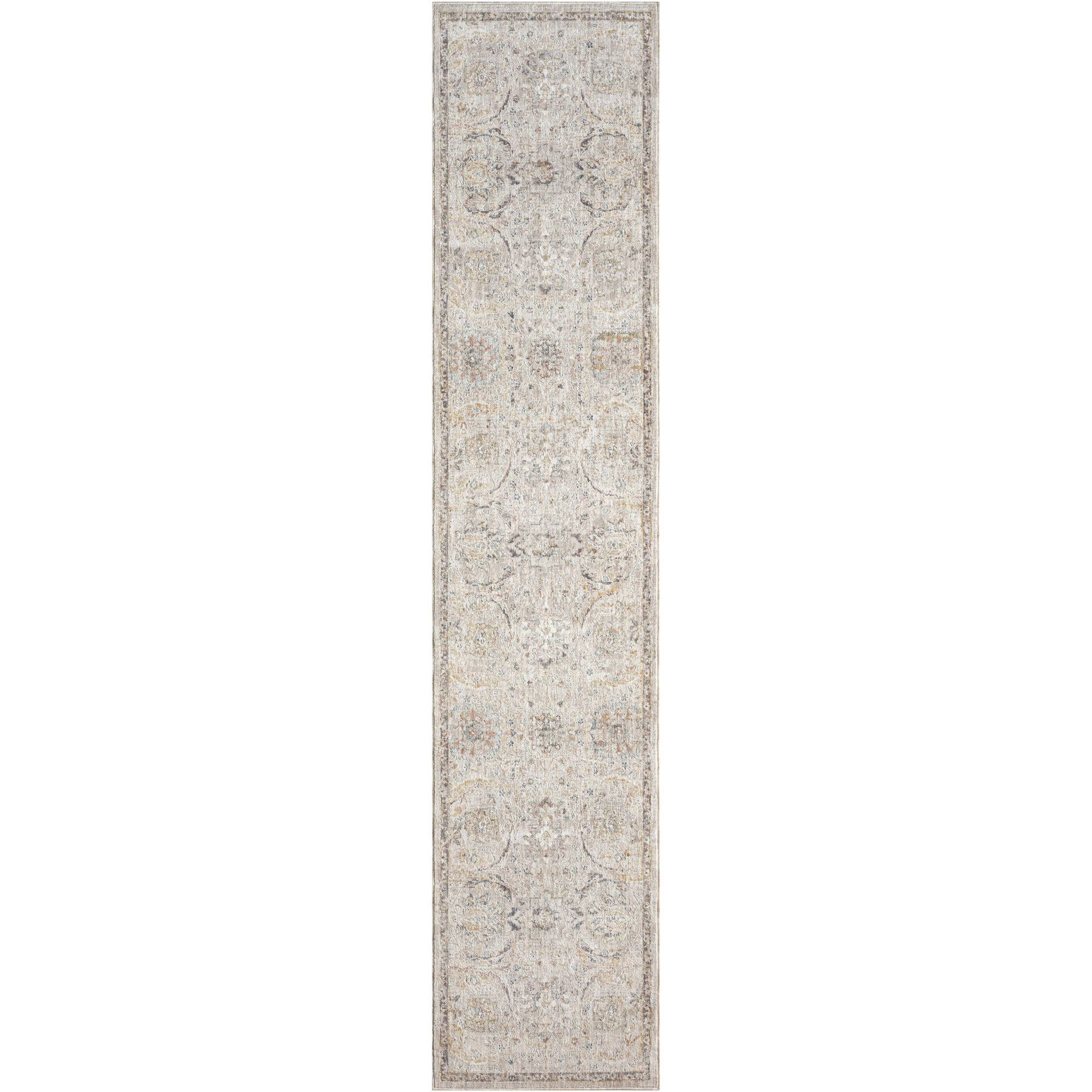Nourison Heirloom Blend 2'2" x 10' Light Grey Vintage Indoor Rug