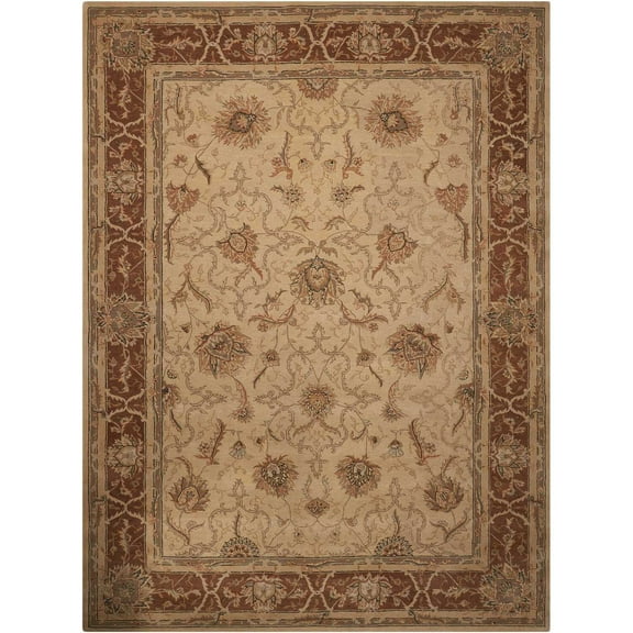 Nourison Heritage Hall Area Rug-Color:Mist,Shape:Rectangle,Size:5'6" x 8'6"