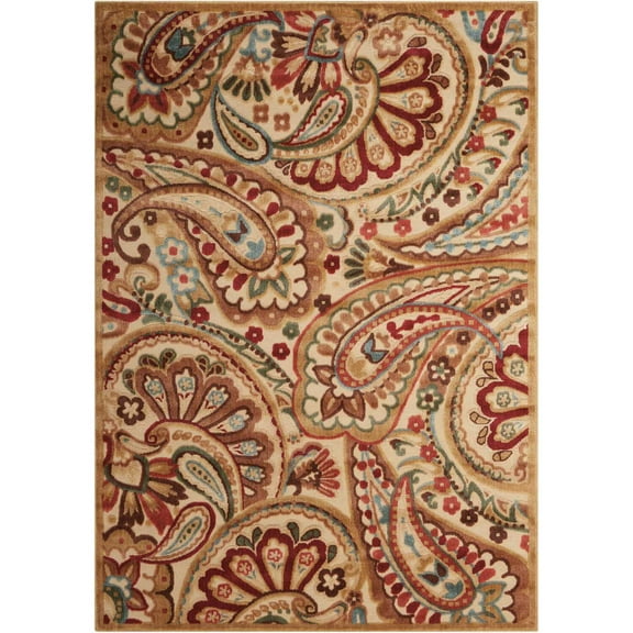Nourison  Heritage Hall Area Rug Cream 5'6" x 8'6" Contains Latex Wool 5' x 8' Indoor Living Room, Bedroom, Dining Room Cream