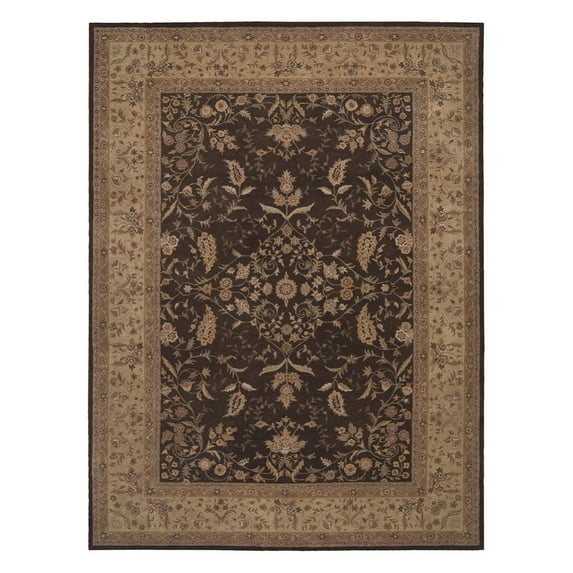 Nourison Heritage Hall Area Rug-Color:Brown,Shape:Runner,Size:2'6" x 8'