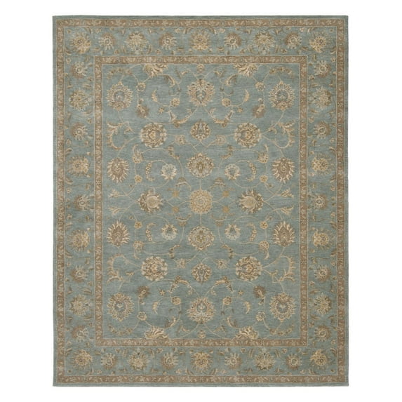 Nourison Heritage Hall Area Rug-Color:Aqua,Shape:Runner,Size:2'6" x 8'