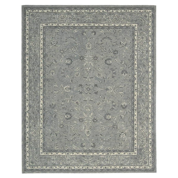 Nourison Heritage Hall Area Rug-Color:Steel,Shape:Rectangle,Size:2'6" x 4'2"
