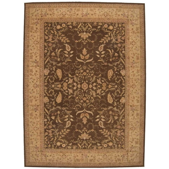 Nourison Heritage Hall Hand Tufted Brown Area Rugs 8' x 8'