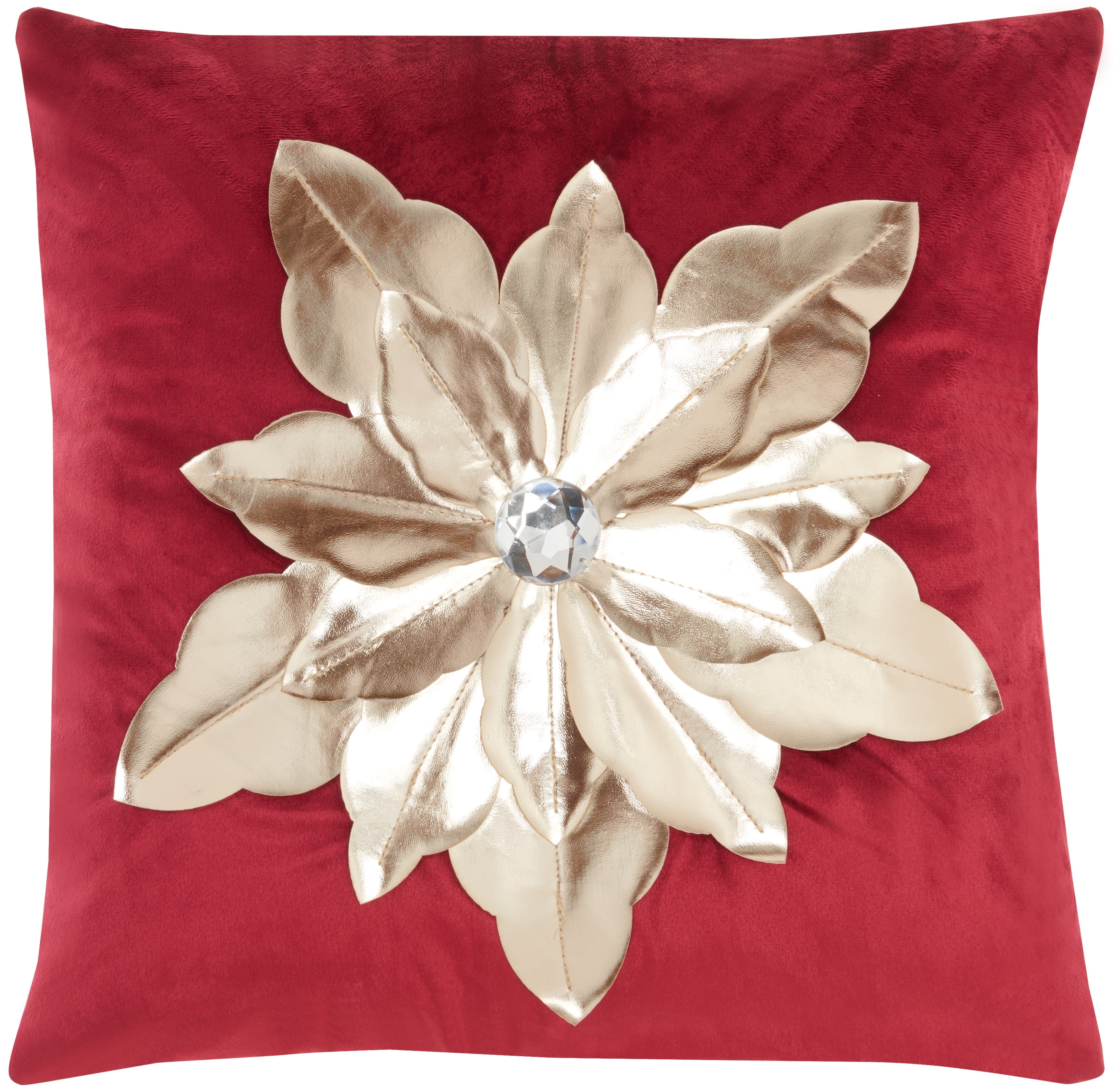 Quan Christmas Poinsettia Design Throw Pillow The Holiday Aisle