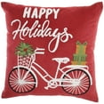 thumbnail image 1 of Nourison Holiday Pillows Red Holiday Bike , 18"X18", 1 of 5