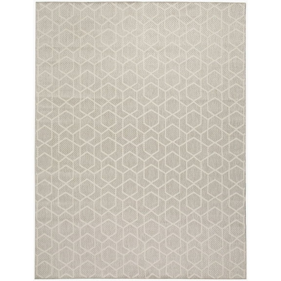 Nourison Horizon Indoor/Outdoor 10' x 14' Grey Modern Rug
