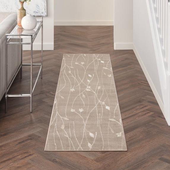 Nourison Grafix 2' x 6' Beige Modern Indoor Rug