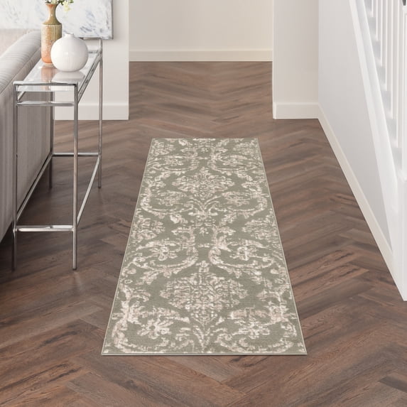 Nourison Jubilant 2' x 6' Olive Vintage Indoor Rug