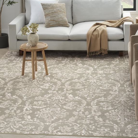 Nourison Jubilant 4' x 6' Olive Vintage Indoor Rug