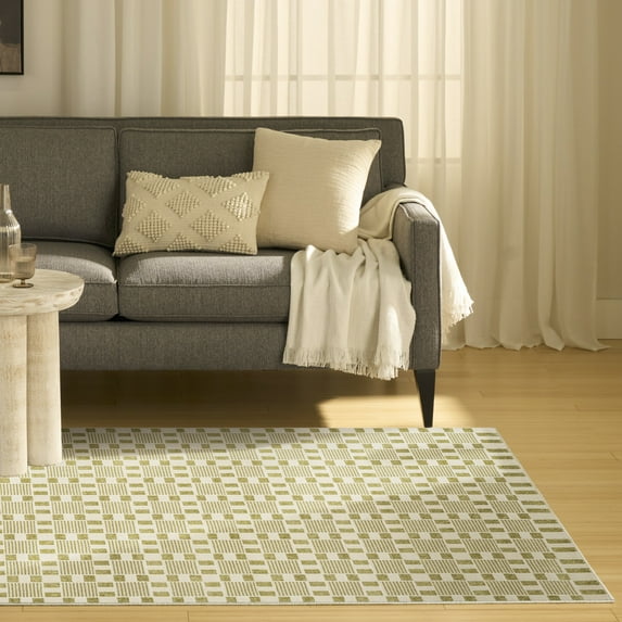 Nourison Nordic 4' x 6' Green Modern Indoor Rug