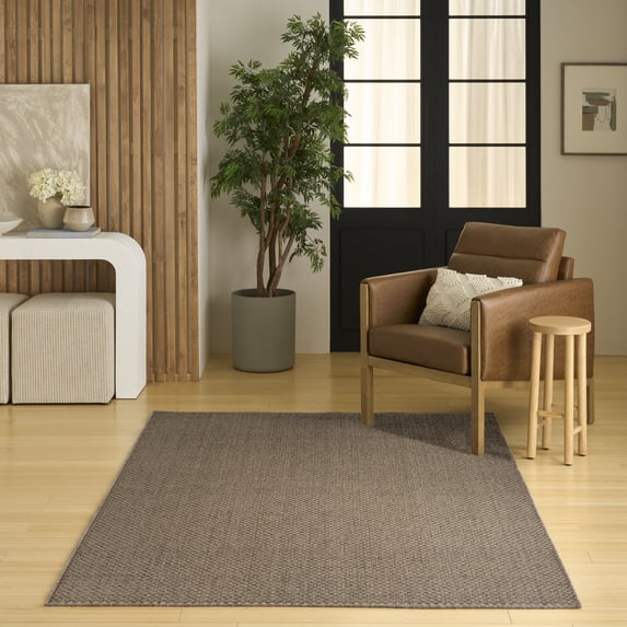 Nourison Tulum 4' x 6' Brown Outdoor Rug