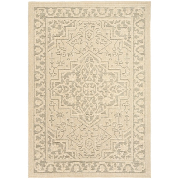 Nourison Tulum 4' x 6' Taupe Olive Indoor/Outdoor Rug
