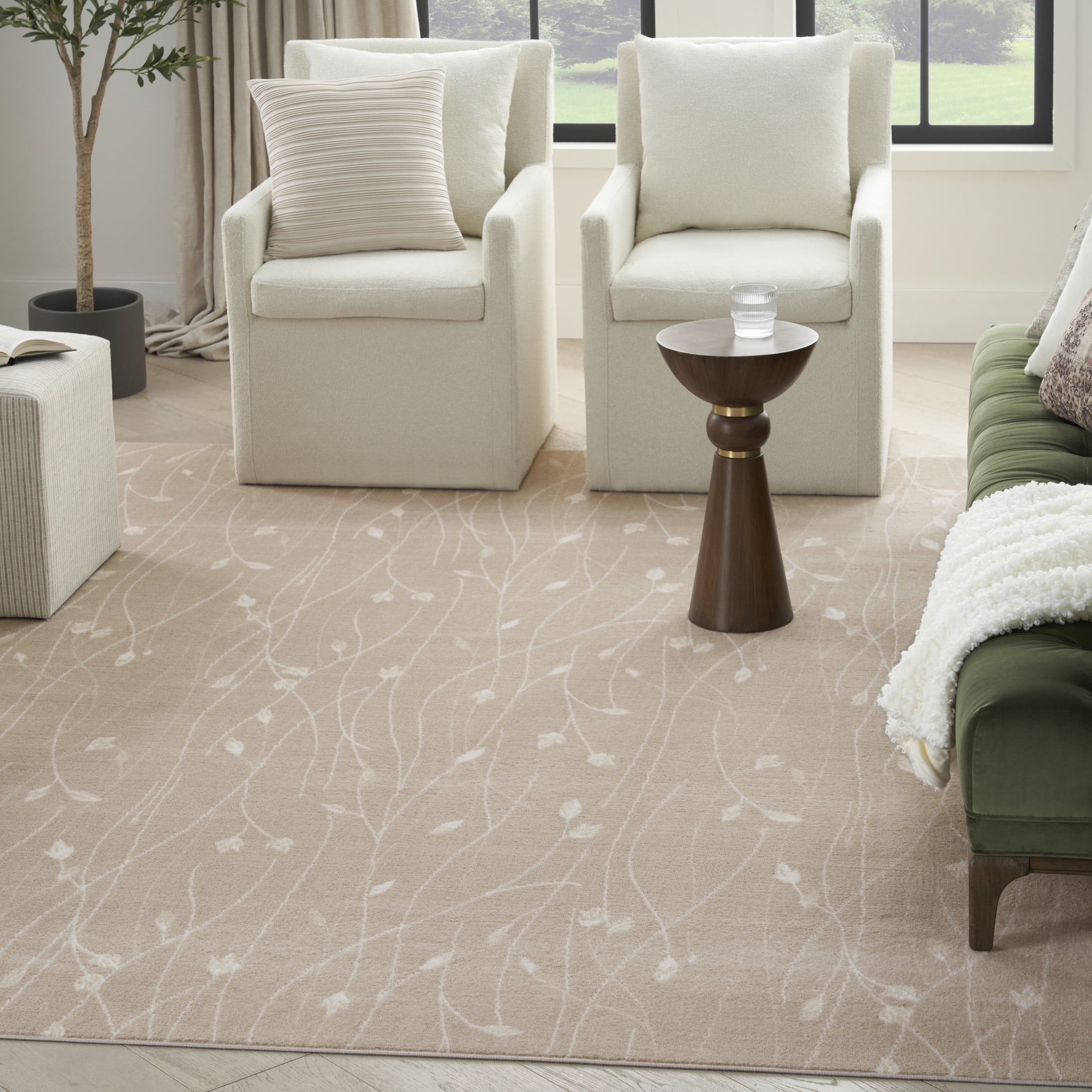 Nourison Grafix 6' x 9' Beige Modern Indoor Rug
