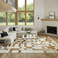 thumbnail image 1 of Nourison Nordic 8' x 10' Ivory Rust Mid-Century Modern Indoor Rug, 1 of 8