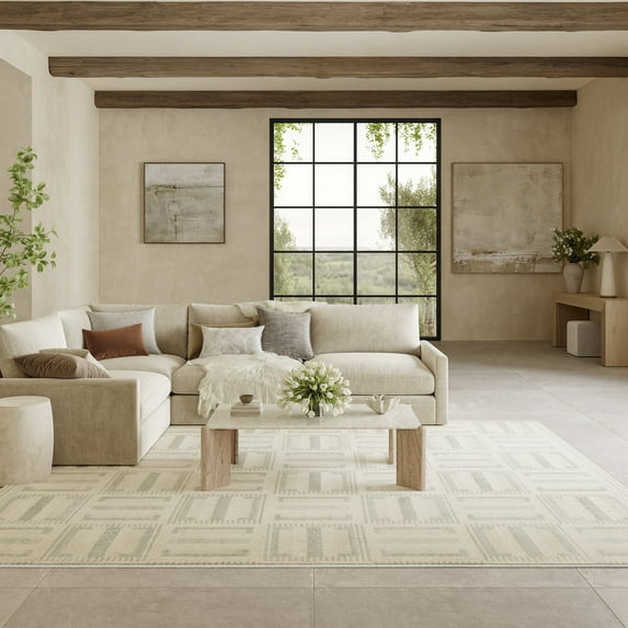 Nourison Nordic 8' x 10' Ivory Blue Modern Indoor Rug