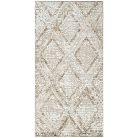 Nourison Dekor 2' x 4' Ivory Taupe Modern Indoor Rug